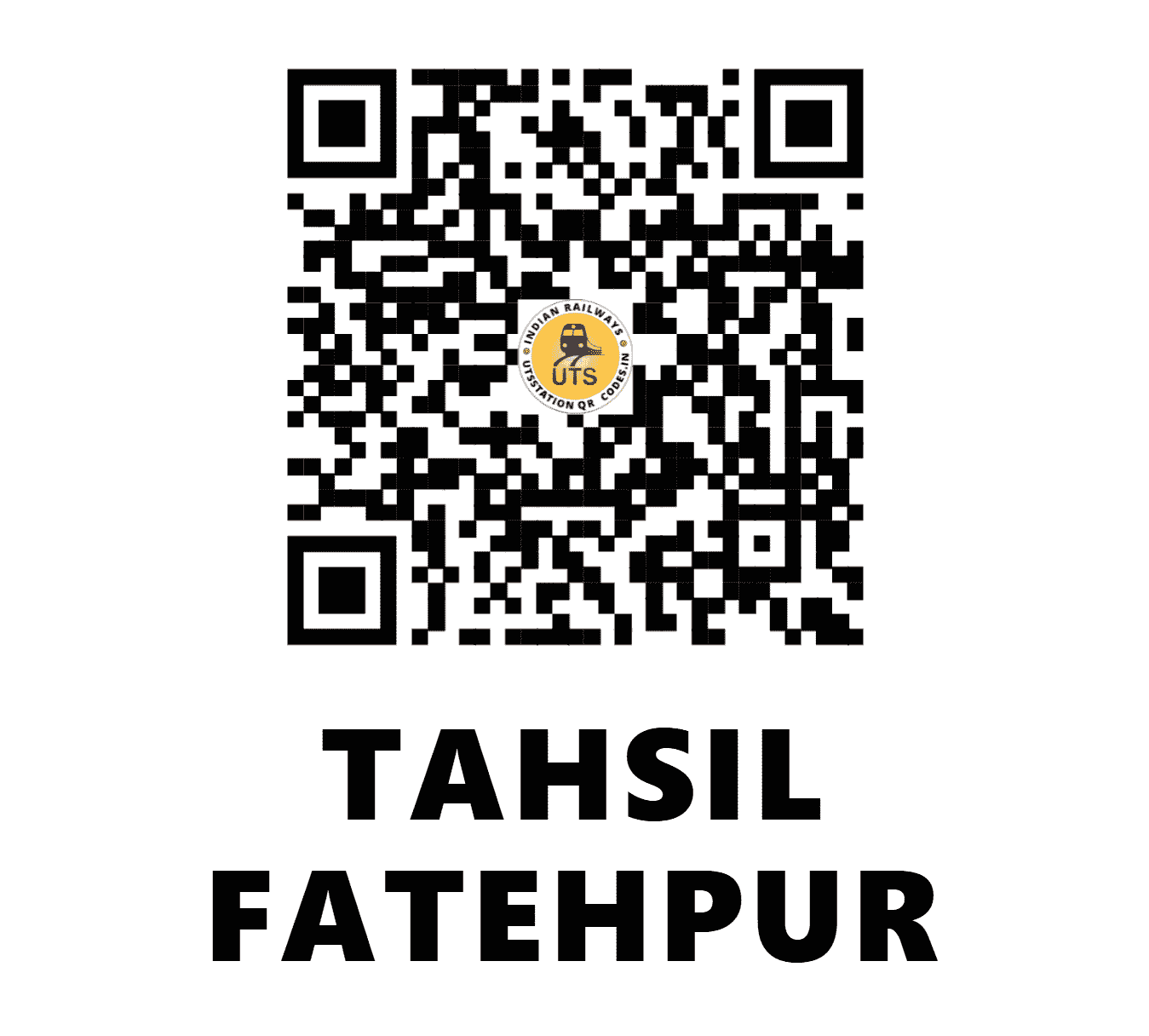 UTS QR Code for TAHSIL FATEHPUR - TSF (NE - UTTAR PRADESH)